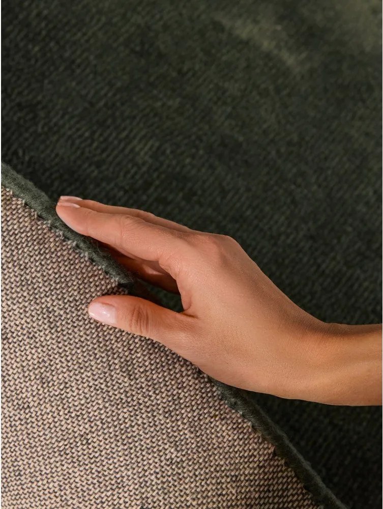 Covor verde închis țesut manual rotund din amestesc de lână ø 160 cm Kari Organic – Villeroy&Boch