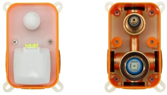 REA-P6609 - Set de duș LUNGO cu baterie termostatică încastrată, auriu periat