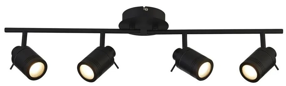 Plafoniera pentru baie cu spoturi directionabile IP44 Samson negru 4L