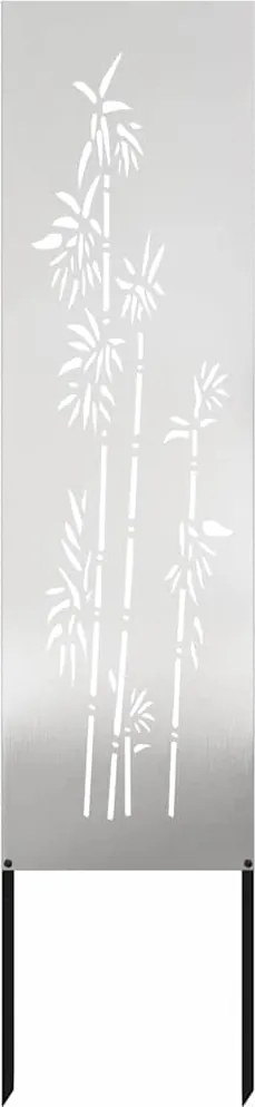 vidaXL Ecran de intimitate pentru grădină Floral Argintiu 32 x 140 cm