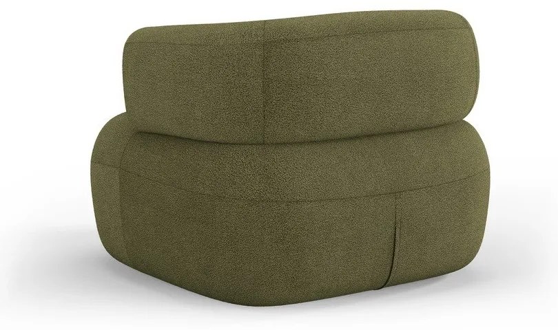 Fotoliu verde cu tapițerie din stofă bouclé Jenny – Micadoni Home