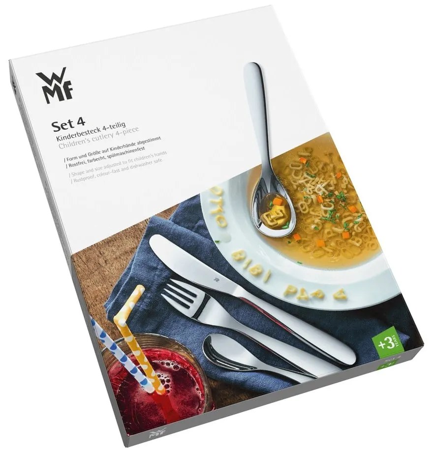 Set 4 tacâmuri din oțel inoxidabil pentru copii WMF Safari