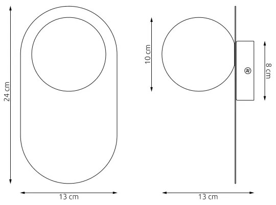 Aplica de perete VIVA 1xG9/8W/230V gri