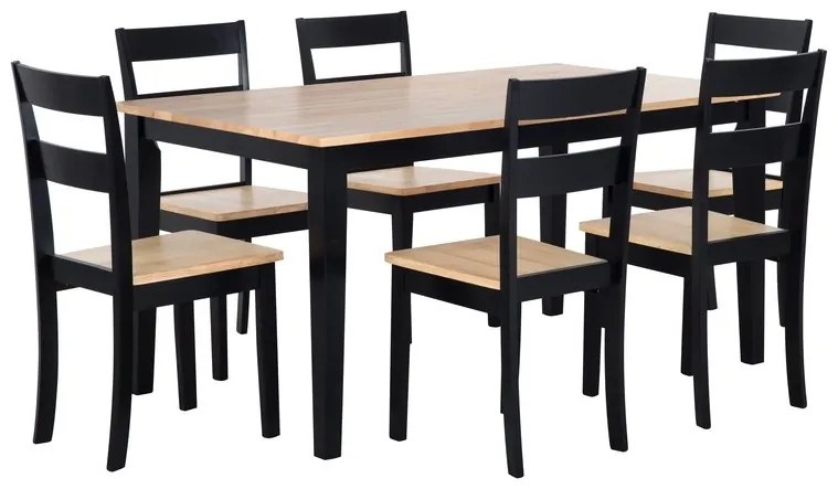 Set de sufragerie Georgi (pentru 6 persoane) (negru). Promo -52%. 1010091