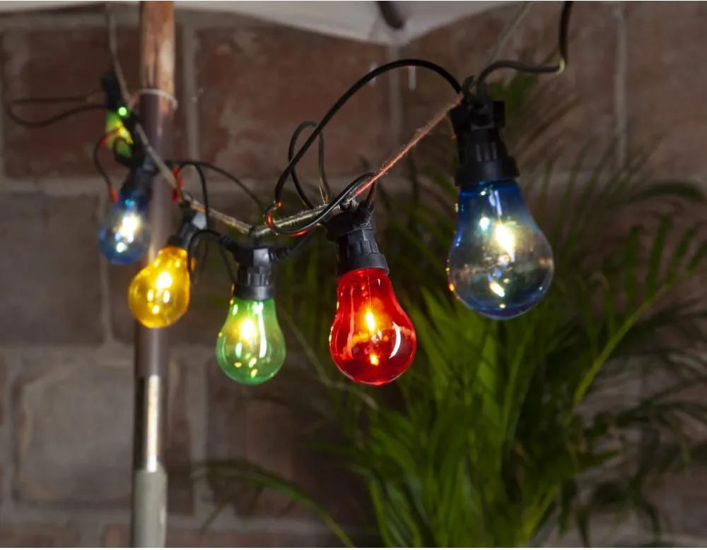 Șirag luminos LED de exterior pentru petreceri cu lumini colorate Star Trading Circus, 10 lumini