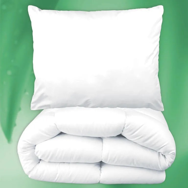 Set matlasat cu pilotă 135 x 200 cm şi pernă 50 x 70 cm cu Aloe Vera