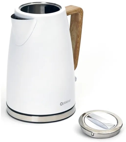 Fierbător de apă 1,7 l 2400W/230V oțel inoxidabil/alb