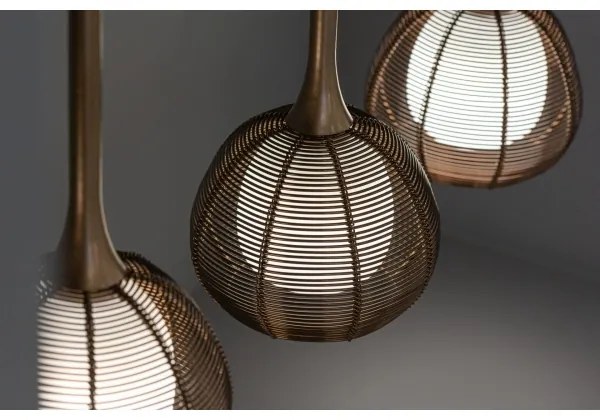 Lustră pe cablu NEST 4xE14/6W/230V cupru Klausen 114002