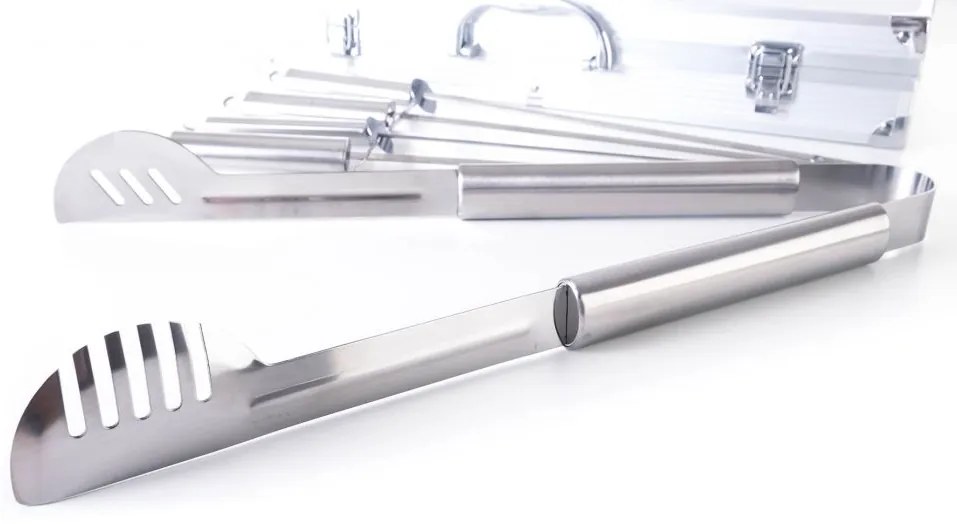 Set de unelte pentru grătar G21, 17 buc, carcasă aluminiu