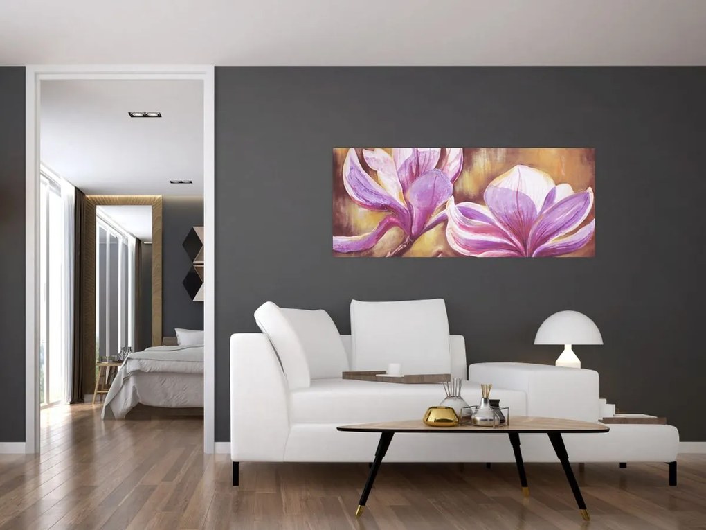 Tablou - Flori de magnolie (120x50 cm)