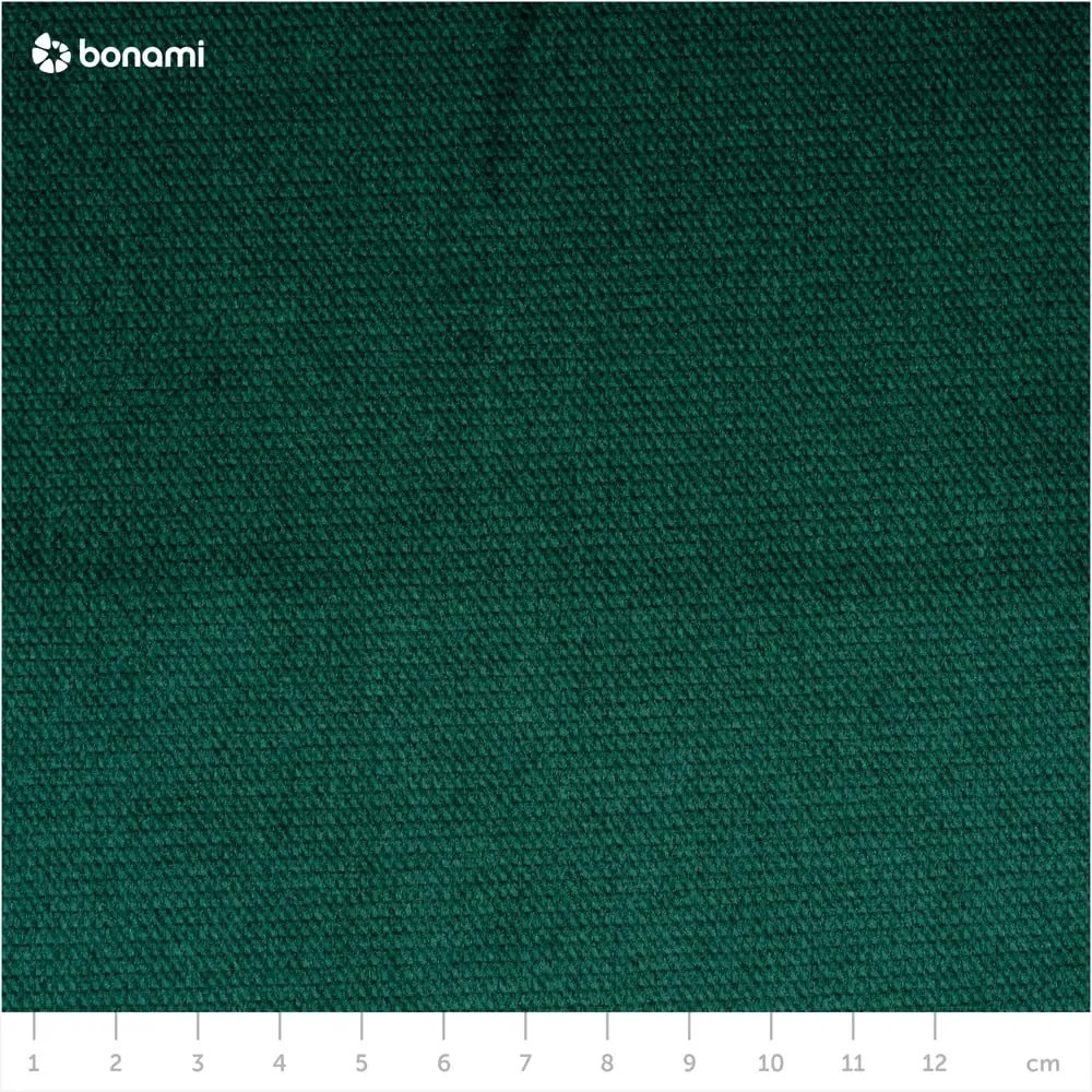 Colțar extensibil din catifea și șezlong pe partea dreaptă Bobochic Paris Hera Bis, verde