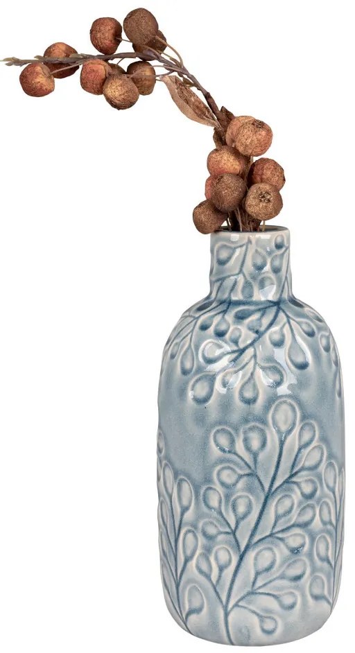 Vază, ceramică, albastru, ø12x26 cm