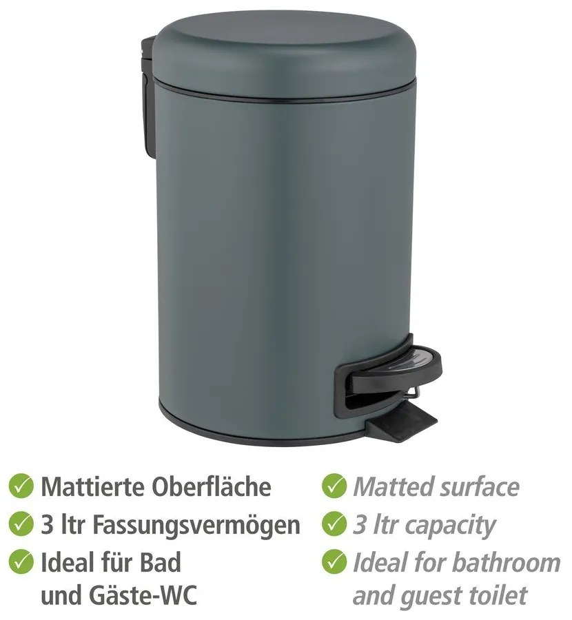 Coș de gunoi cu pedală din oțel 3 l Leman – Wenko