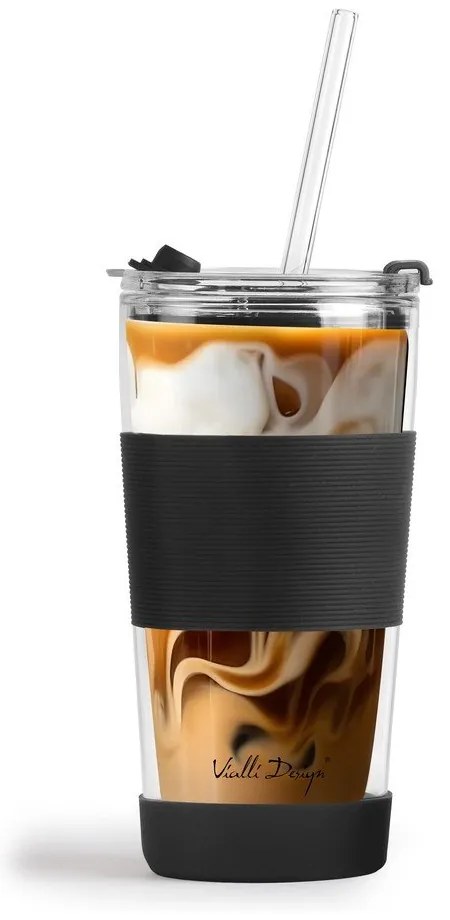 Cană termos neagră 600 ml Fuori – Vialli Design