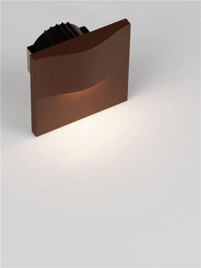 Spot aplicat perete exterior LED 3000K IP65 FLAC corten