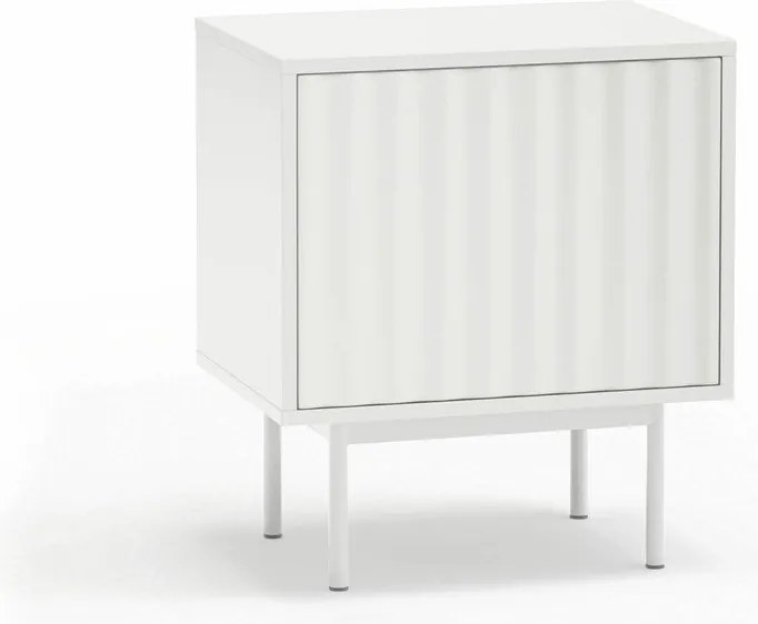 Noptieră albă cu aspect mat Sierra – Teulat
