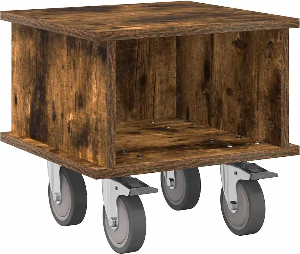 vidaXL Support TV Stejar fumuriu 37 x 35 x 35 cm Lemn compozit