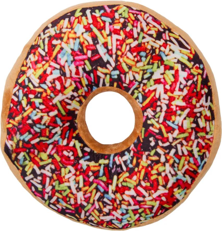 Pernă cu formă aparte Donut topping colorat, 38 cm