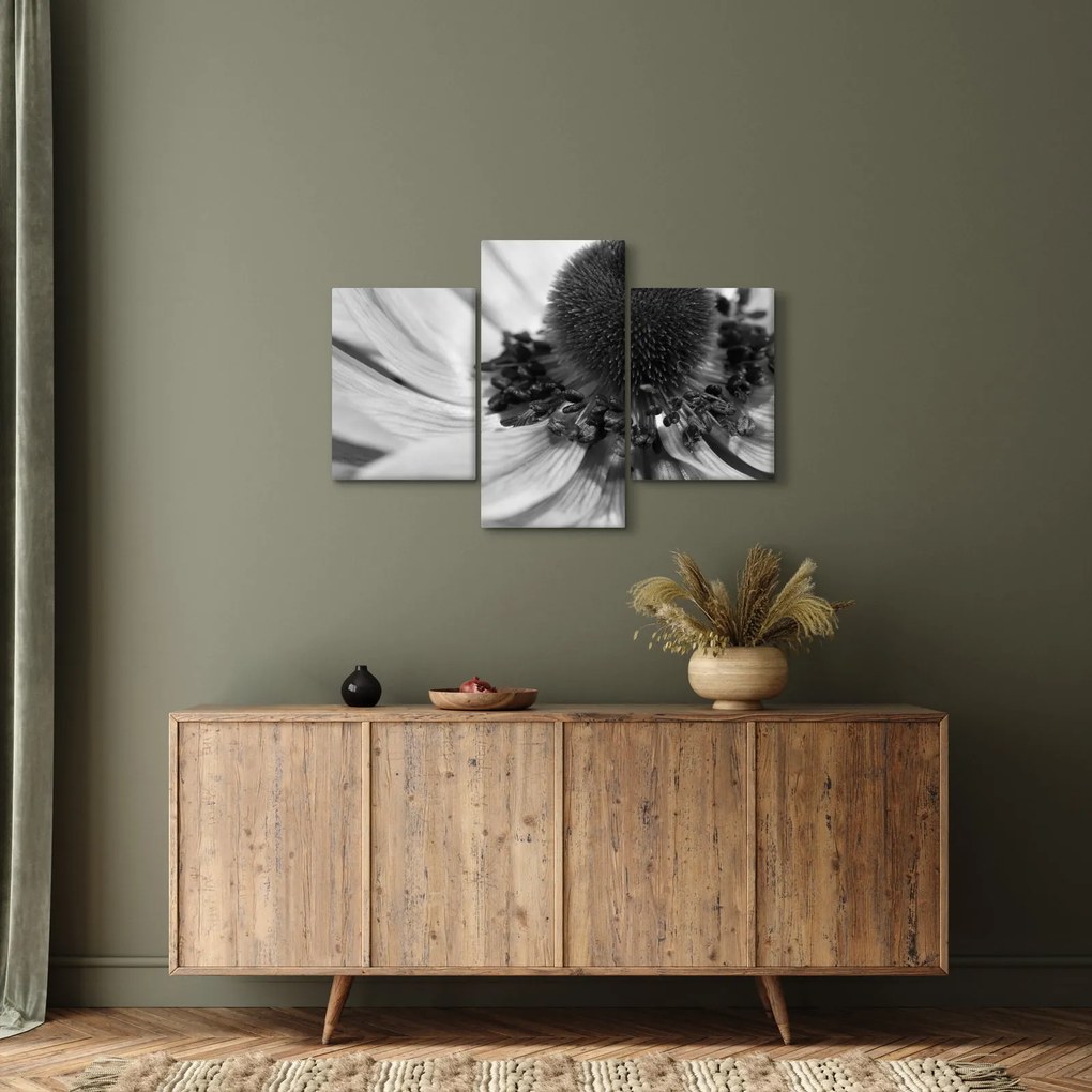 Tablou - Floare în alb-negru (90x60 cm)