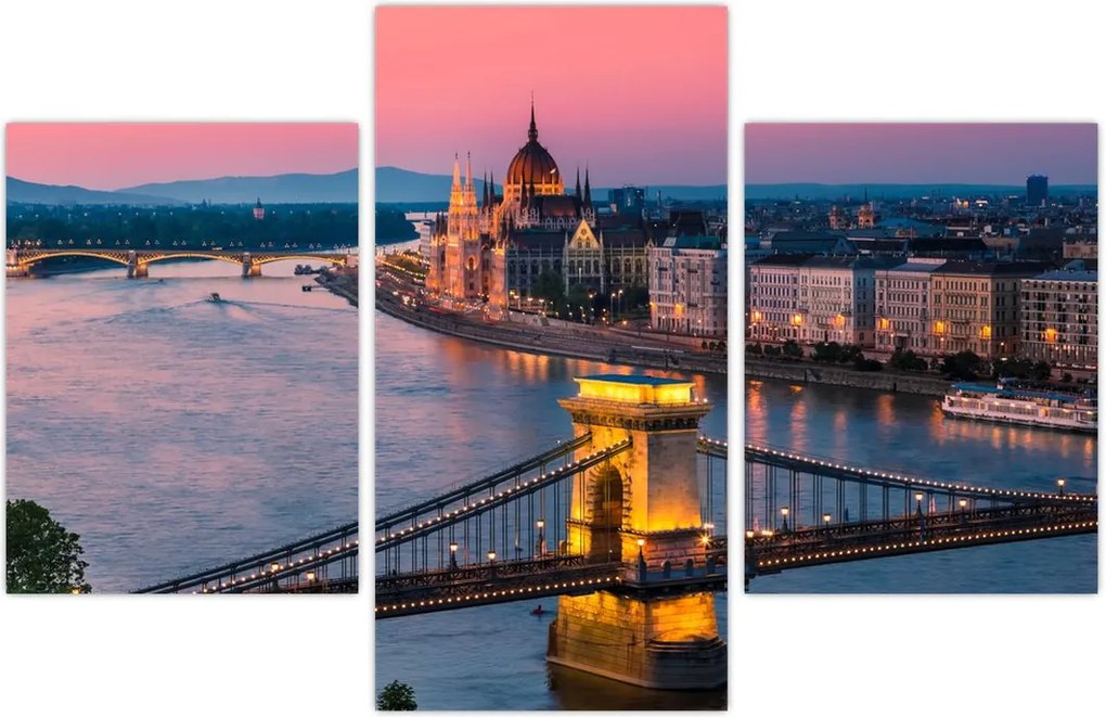Tablou - Panorama orașului Budapesta, Ungaria (90x60 cm)