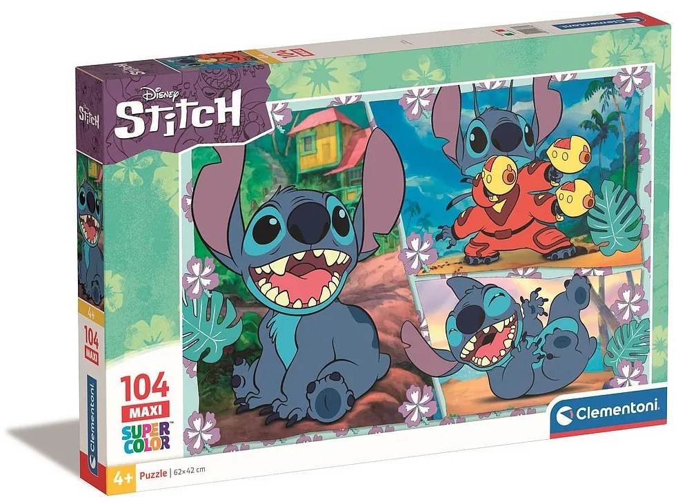 Disney Lilo și Stitch Plasma Blaster Puzzle maxi 104 piese Clementoni