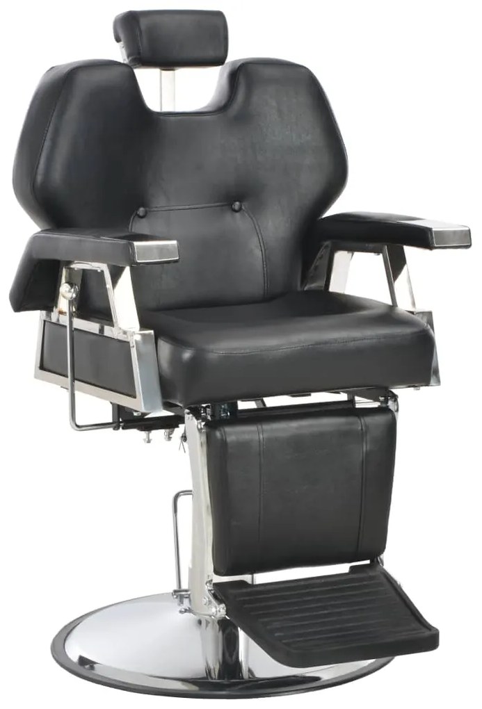 vidaXL Scaun frizer, negru, 72 x 68 x 98 cm, piele ecologică