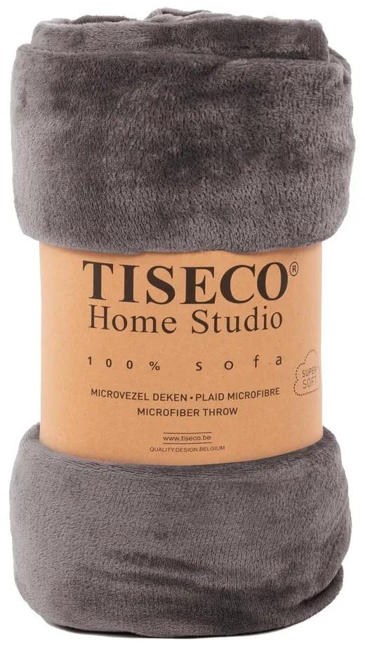 Pătură din micropluș Tiseco Home Studio, 220 x 240 cm, gri