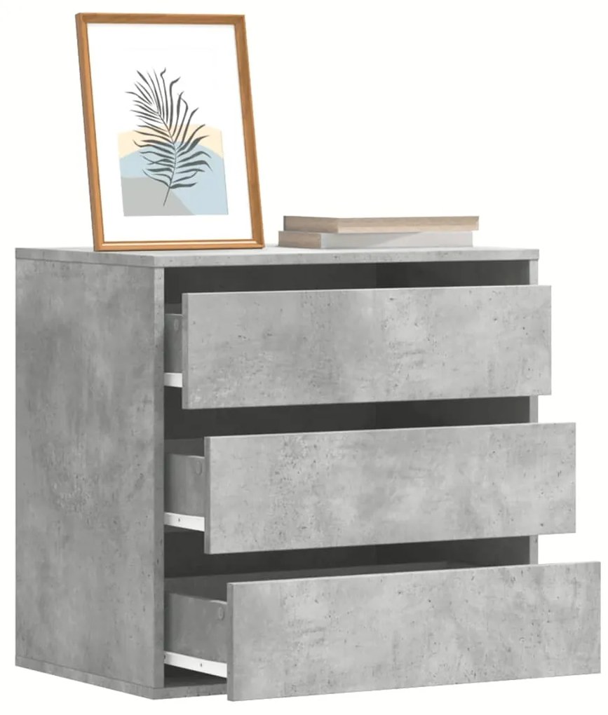 vidaXL Dulap colț cu sertare gri beton 60x41x58 cm lemn prelucrat