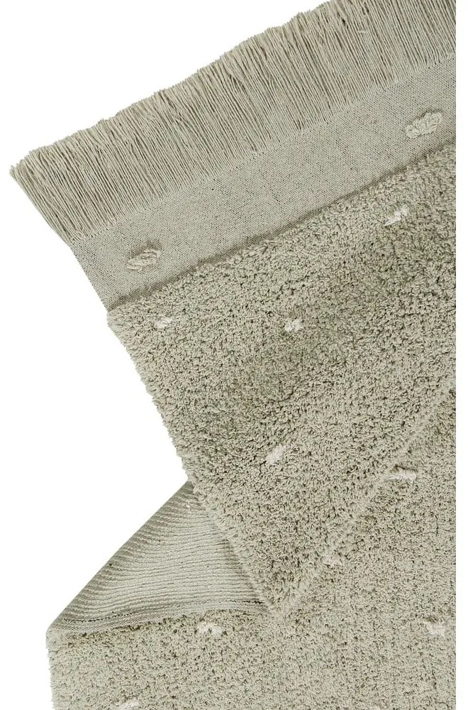 Covor verde deschis lavabil/țesut manual din bumbac 140x200 cm Woods Symphony Olive – Lorena Canals