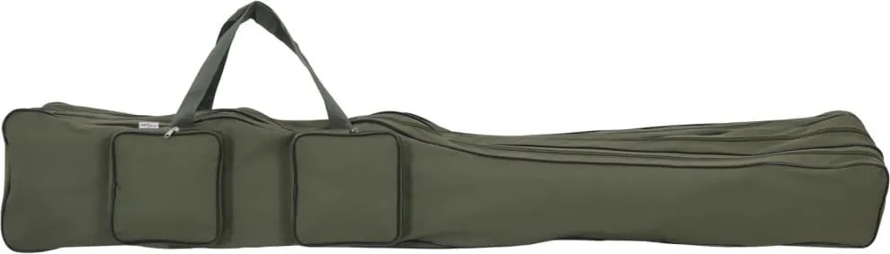 vidaXL Geantă pentru undiță, verde închis, 150 cm, țesătură oxford