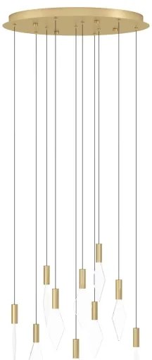 Lustră LED dimabilă pe cablu Eglo 390359 MIRADOR 10xLED/3W/230V d. 58 cm auriu