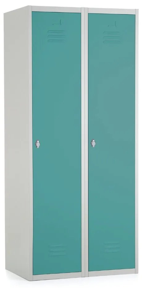 Dulap metalic, 80 x 50 x 180 cm, blocare, verde - ral 6033