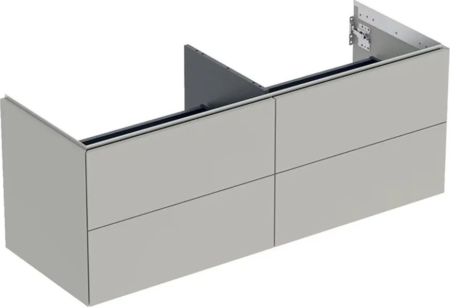 Dulap baza suspendat Geberit One greige mat 135 cm cu 4 sertare