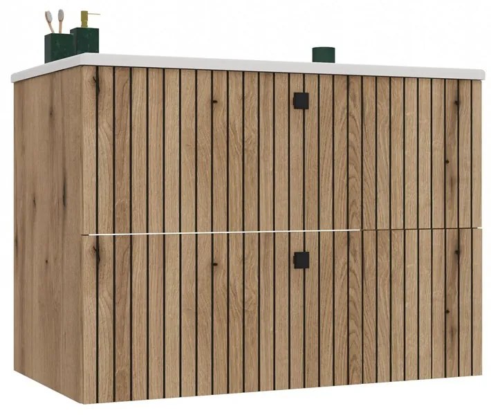 Dulap sub lavoar Terca 1 80 (stejar evoke) (cu lavoar). 1133038