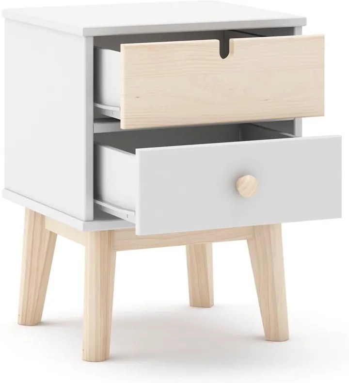 Noptieră de copii albă Estefania – Marckeric