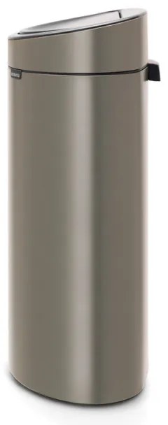 Cos de gunoi Brabantia Touch Bin New 649732, 40 L, Inchidere silentioasa si lina, Spate plat, Gri