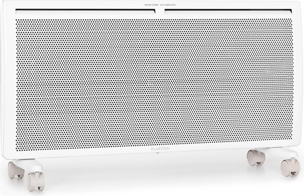 Klarstein Hot Spot Slimcurve Double Wave, încălzitor 2 în 1, 2000W, cronometru săptămânal, alb