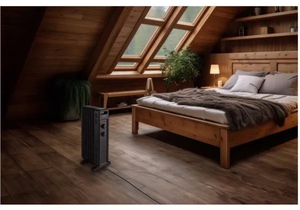 Sencor - Radiator electric cu ulei, 7 elemente, 600/900/1500W/230V, negru