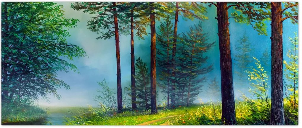 Tablou - Pictură în ulei de peisaj (120x50 cm)