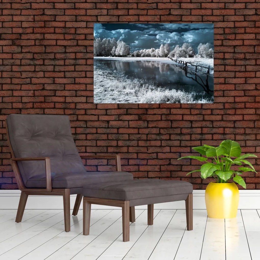 Tablou - Peisaj înghețat (90x60 cm)