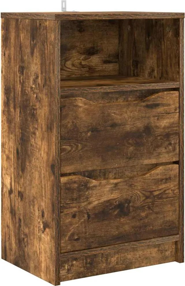 vidaXL Noptieră Stejar fumuriu 40 x 30 x 467 cm Lemn compozit