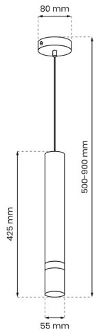 Lustră pe cablu JOKER 1xGU10/25W/230V negru/auriu