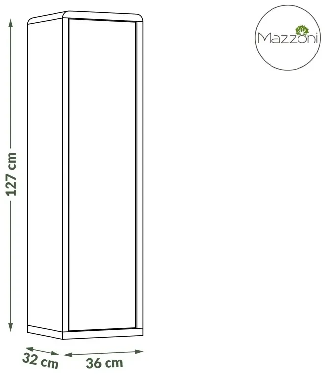 Mazzoni Set de mobilier FOLK Antracit (gri închis)/Stejar Artisan