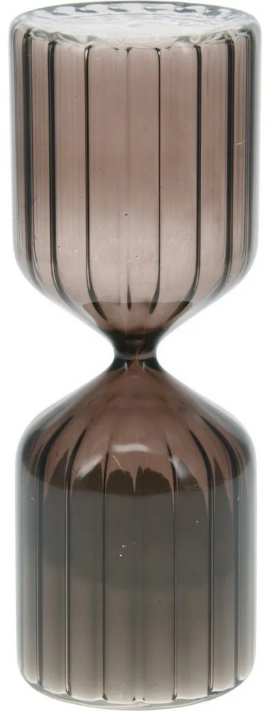Clepsidră de sticlă gri, 7 x 19 cm
