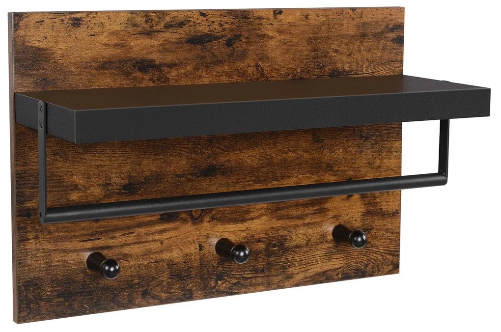 Suport de haine montat pe perete 60 x 40 x 21,5 cm | SONGMICS