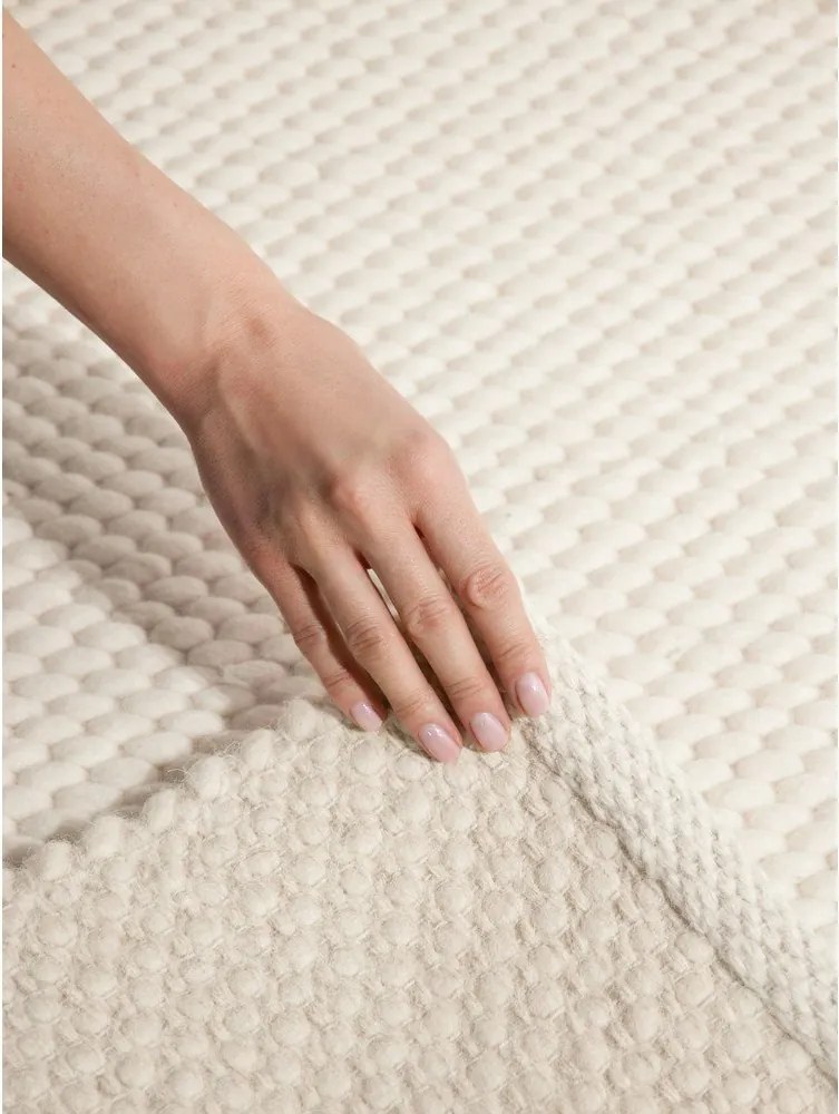 Covor crem țesut manual din lână 200x290 cm Lyon Beans – Elle Decoration