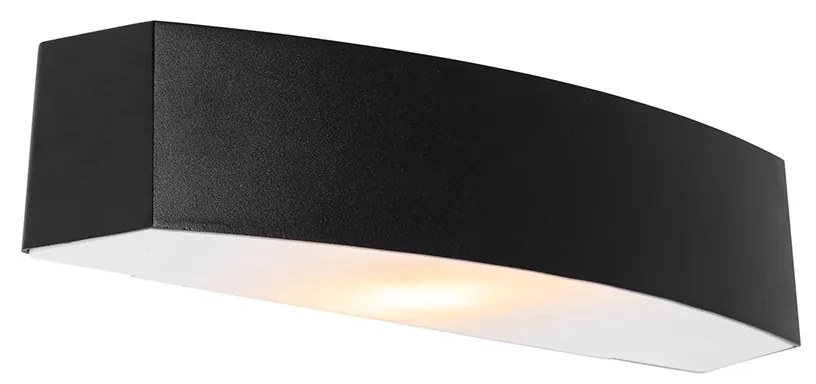 Aplică modernă de perete pentru exterior neagră IP44 - Bojan