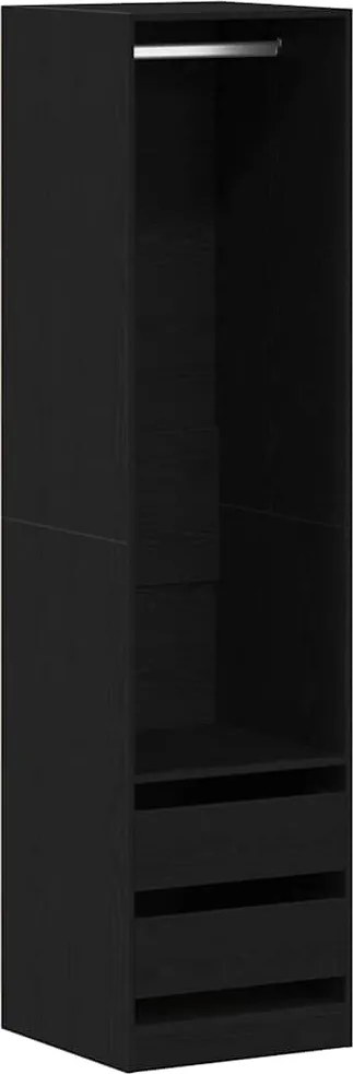 vidaXL Dulap cu sertar Stejar negru 50 x 50 x 200 cm Lemn compozit