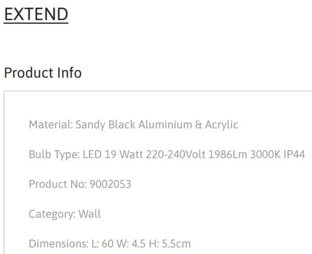 Aplica LED pentru baie IP44 EXTEND L-60cm