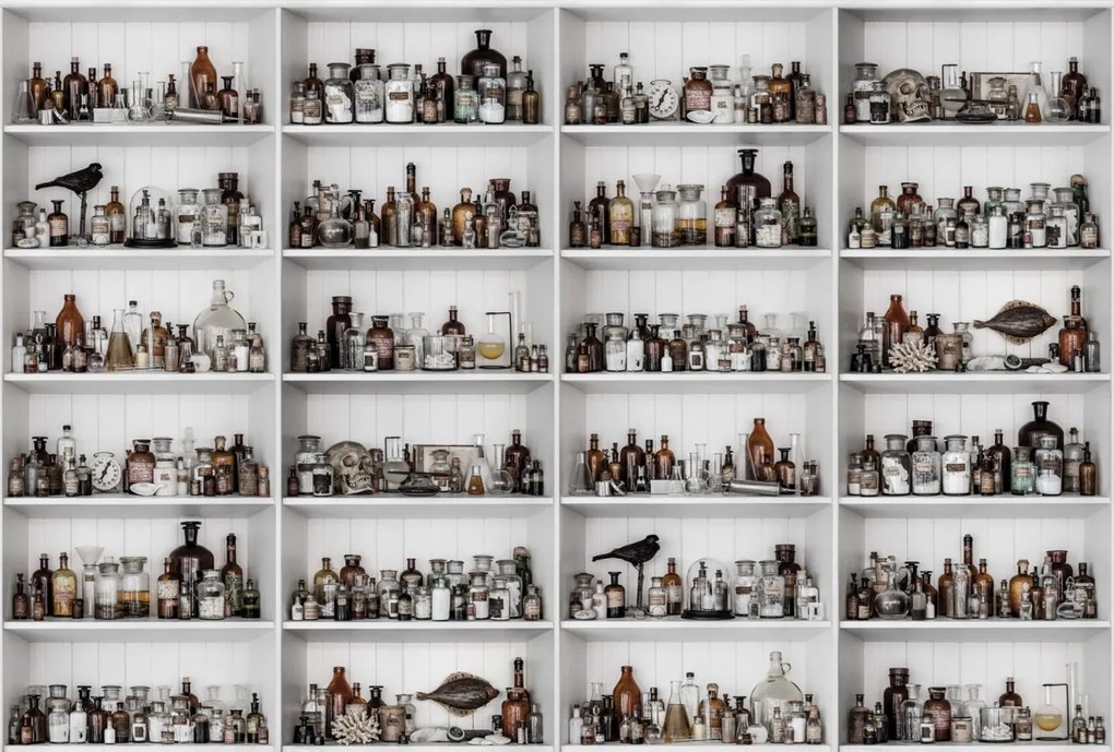 Fototapet, 3D Cabinet of Curios, Raw, Rebel Walls